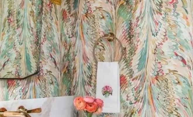 Salle de bain papier peint 